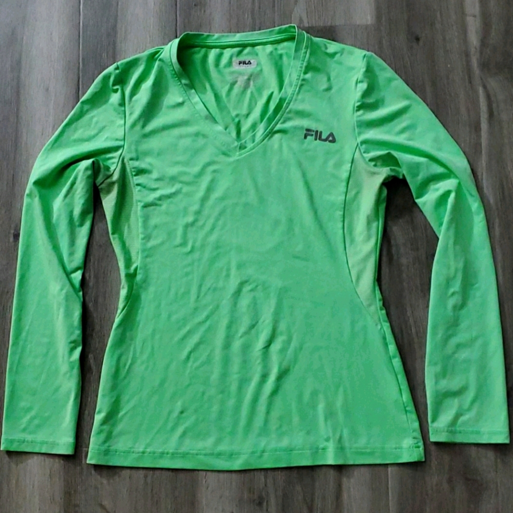 Small FILA green long sleeve